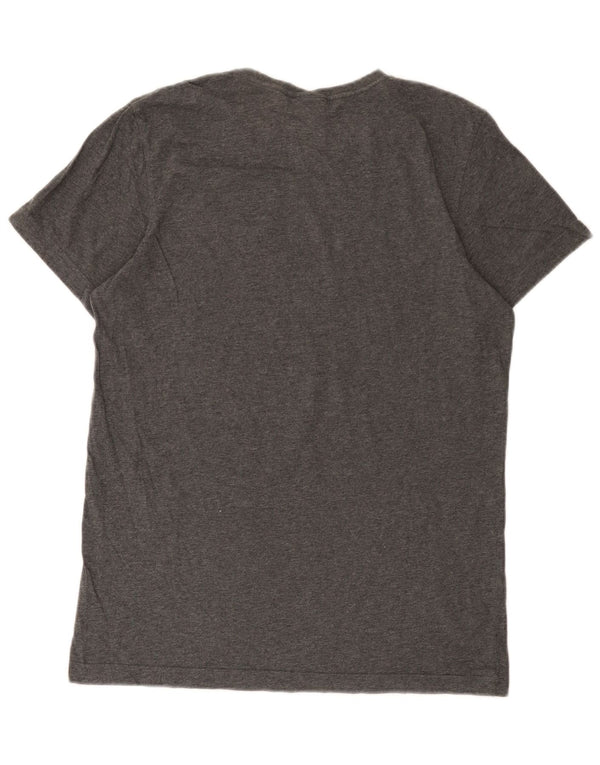 Adidas Mens Graphic T-Shirt Top Medium Grey Cotton
