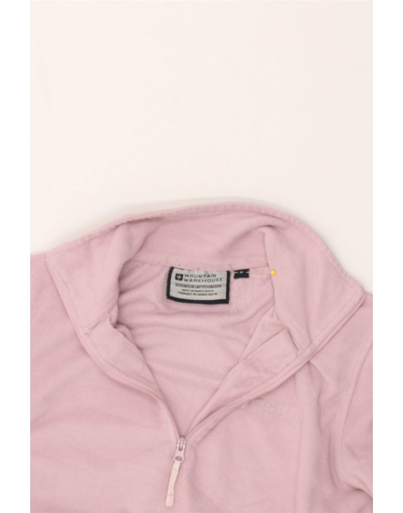 MOUNTAIN WAREHOUSE Womens Zip Neck Fleece Jumper UK 14 Medium Pink | Vintage Mountain Warehouse | Thrift | Second-Hand Mountain Warehouse | Used Clothing | Messina Hembry 