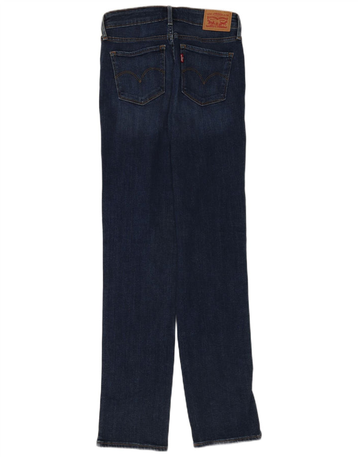 Levi's Womens 714 Straight Jeans W28 L32 Navy Blue Cotton