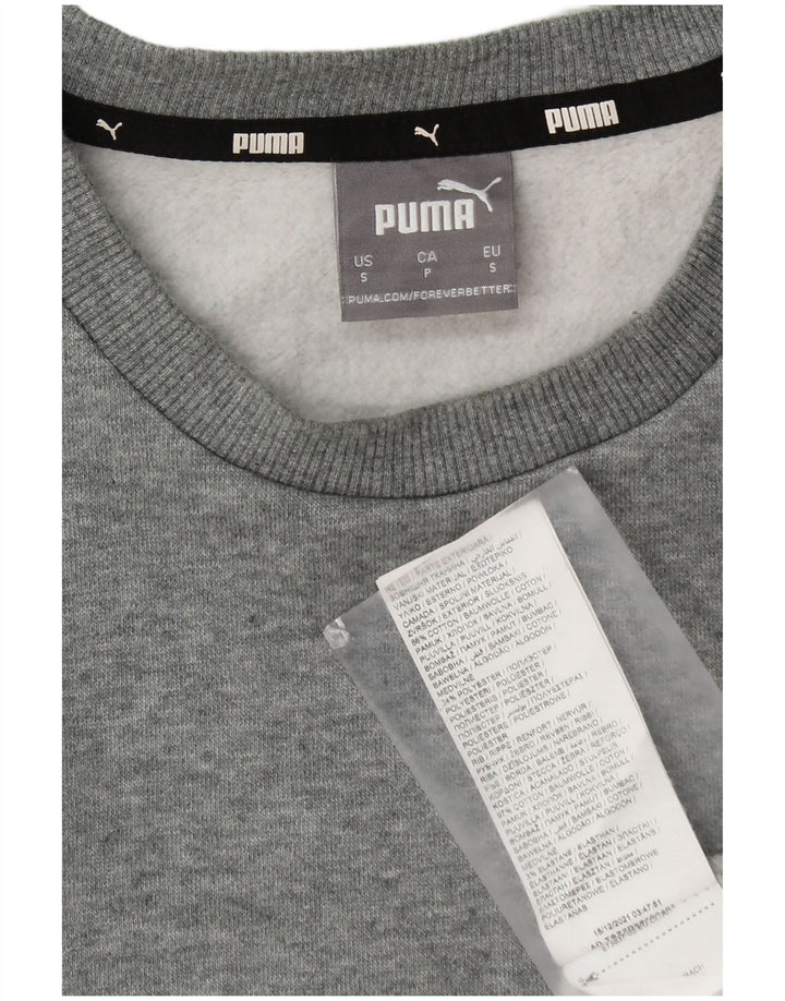 Puma Mens Sweatshirt Jumper Small Grey Cotton