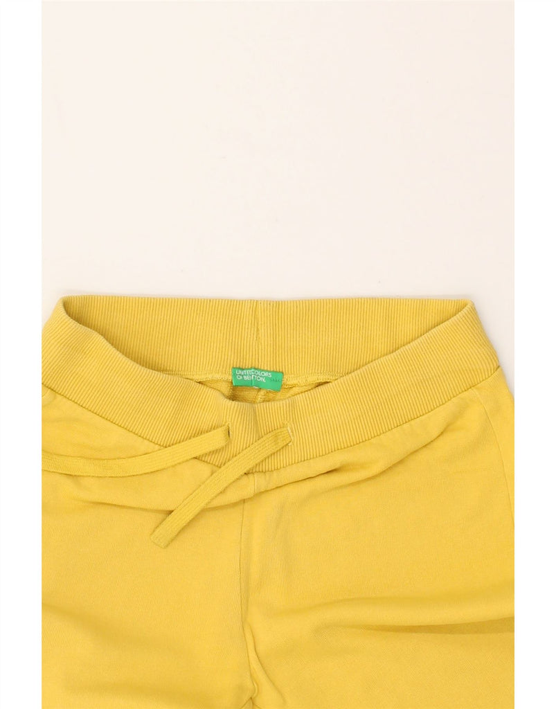 BENETTON Girls Tracksuit Trousers Joggers 9-10 Years Yellow | Vintage Benetton | Thrift | Second-Hand Benetton | Used Clothing | Messina Hembry 