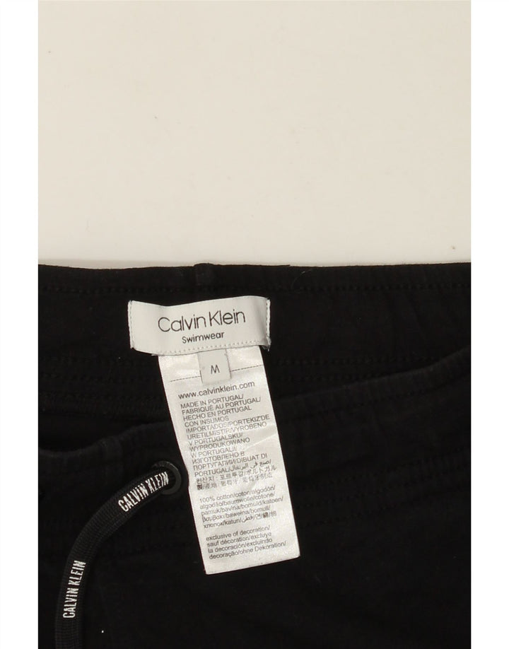 CALVIN KLEIN Mens Graphic Swimming Shorts Medium  Black Cotton