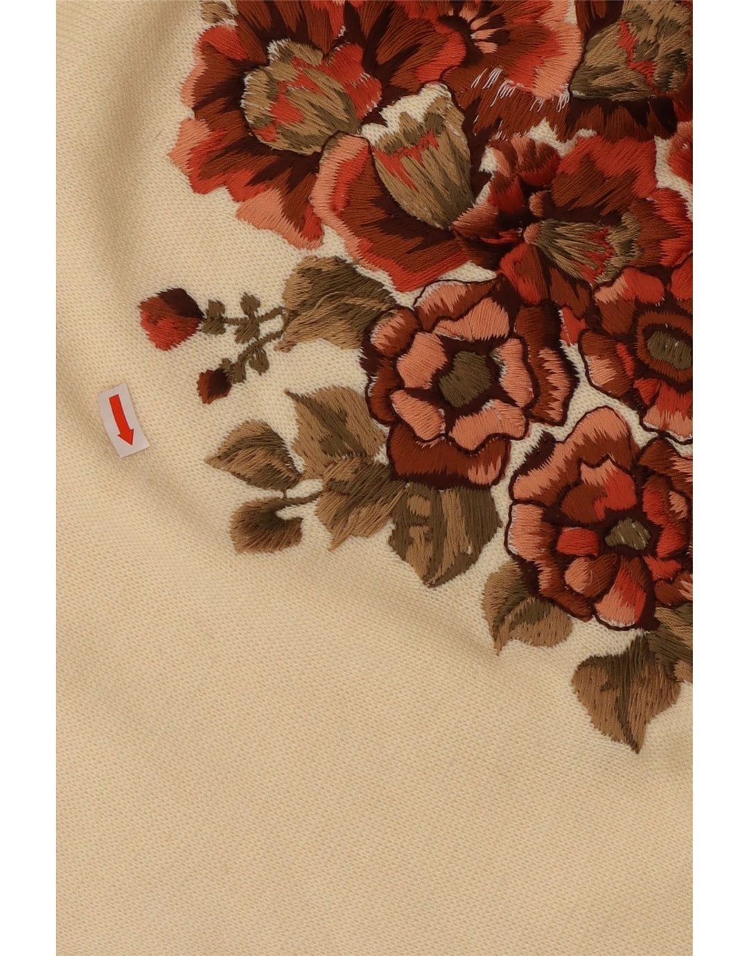 PANCALDI & B Womens Crew Neck Jumper Sweater UK 16 Large Off White Floral