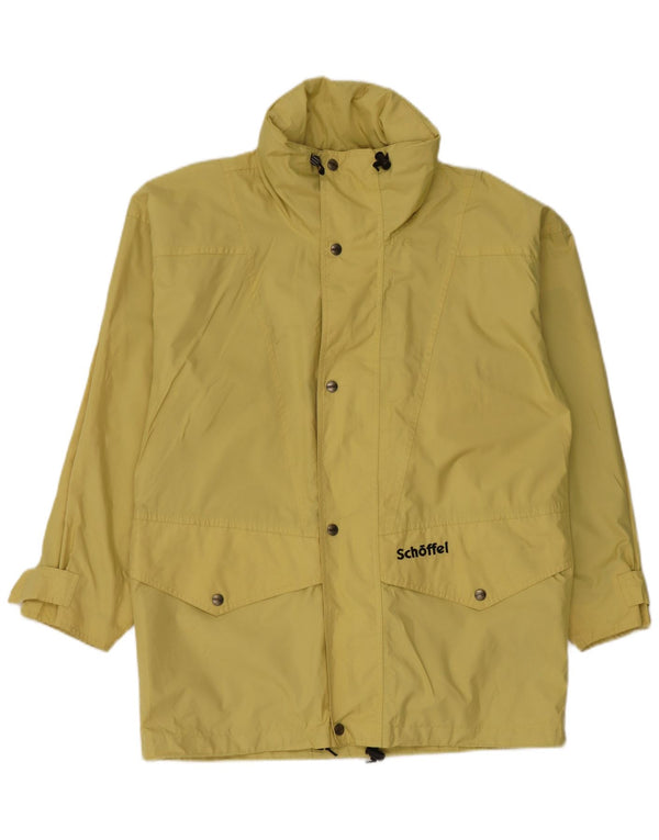 Schoffel Mens Hooded Loose Fit Rain Jacket UK 36 Small Yellow Polyester