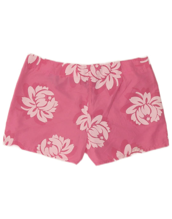Fila Womens Swimming Shorts UK 12 Medium  Pink Floral Polyamide