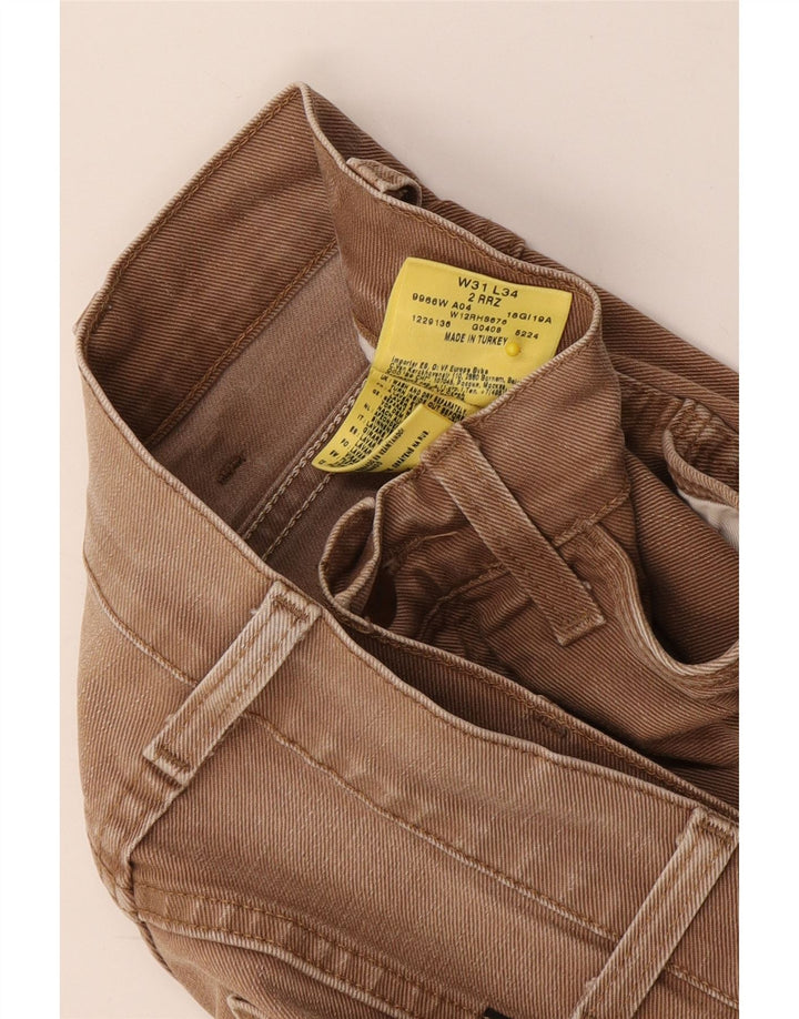 Wrangler Mens Slim Jeans W31 L34 Brown Cotton