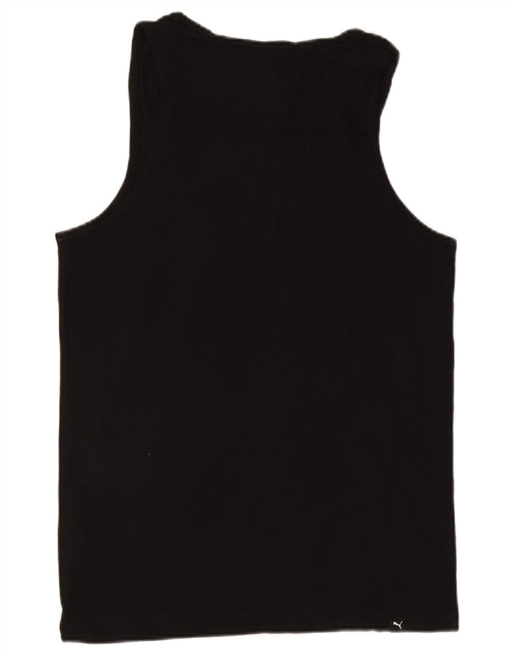 Puma Mens Graphic Vest Top Medium Black Cotton