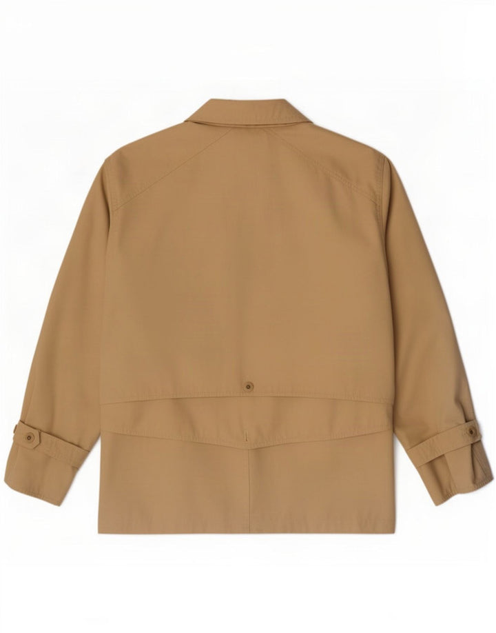 Vintage Womens 3 Button Blazer Jacket EU 42 Large Beige Polyester