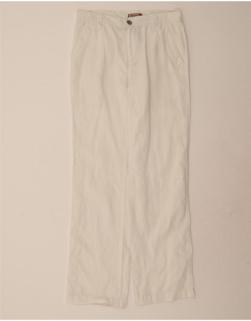 CELIO Womens Straight Chino Trousers EU 40 Medium W32 L34 White Vintage Celio and Second-Hand Celio from Messina Hembry 