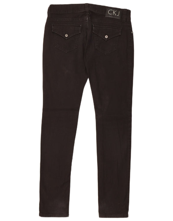 Calvin Klein Womens Slim Jeans W30 L31 Black Cotton