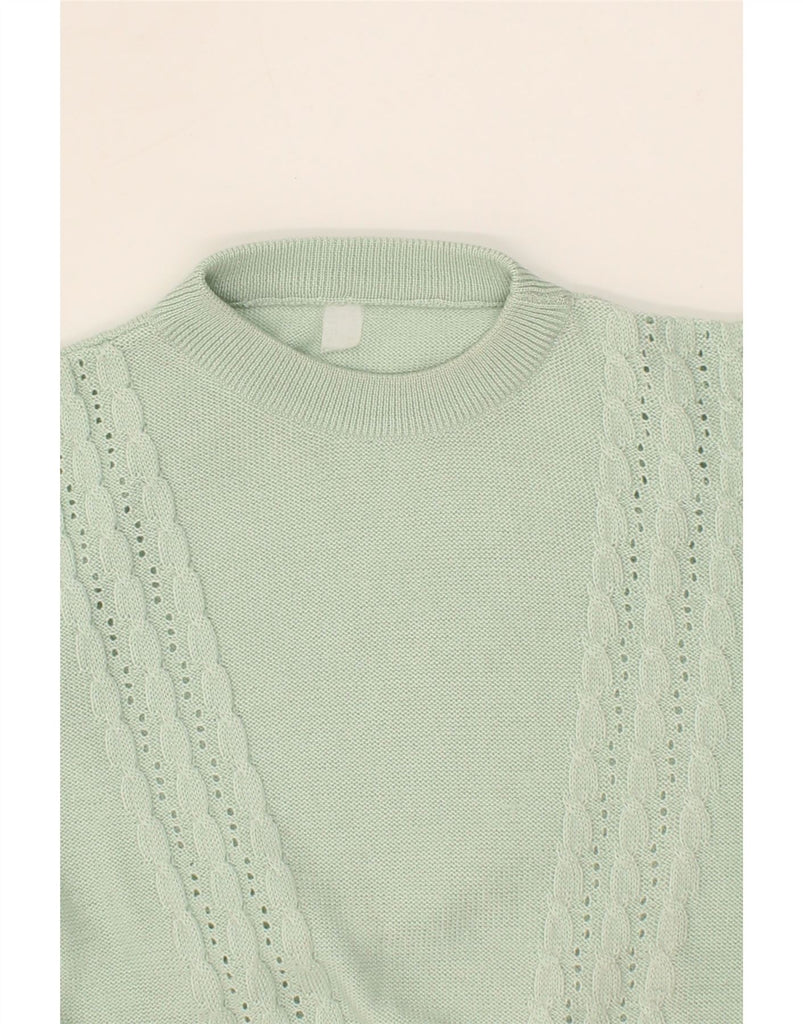 VINTAGE Womens Crew Neck Jumper Sweater UK 22 3XL Green Acrylic Vintage Vintage and Second-Hand Vintage from Messina Hembry 