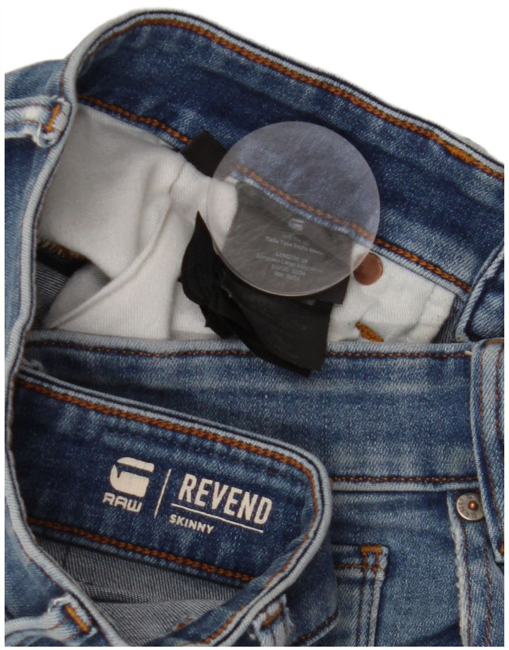 G-STAR Mens Revend Skinny Jeans W32 L34 Blue Cotton