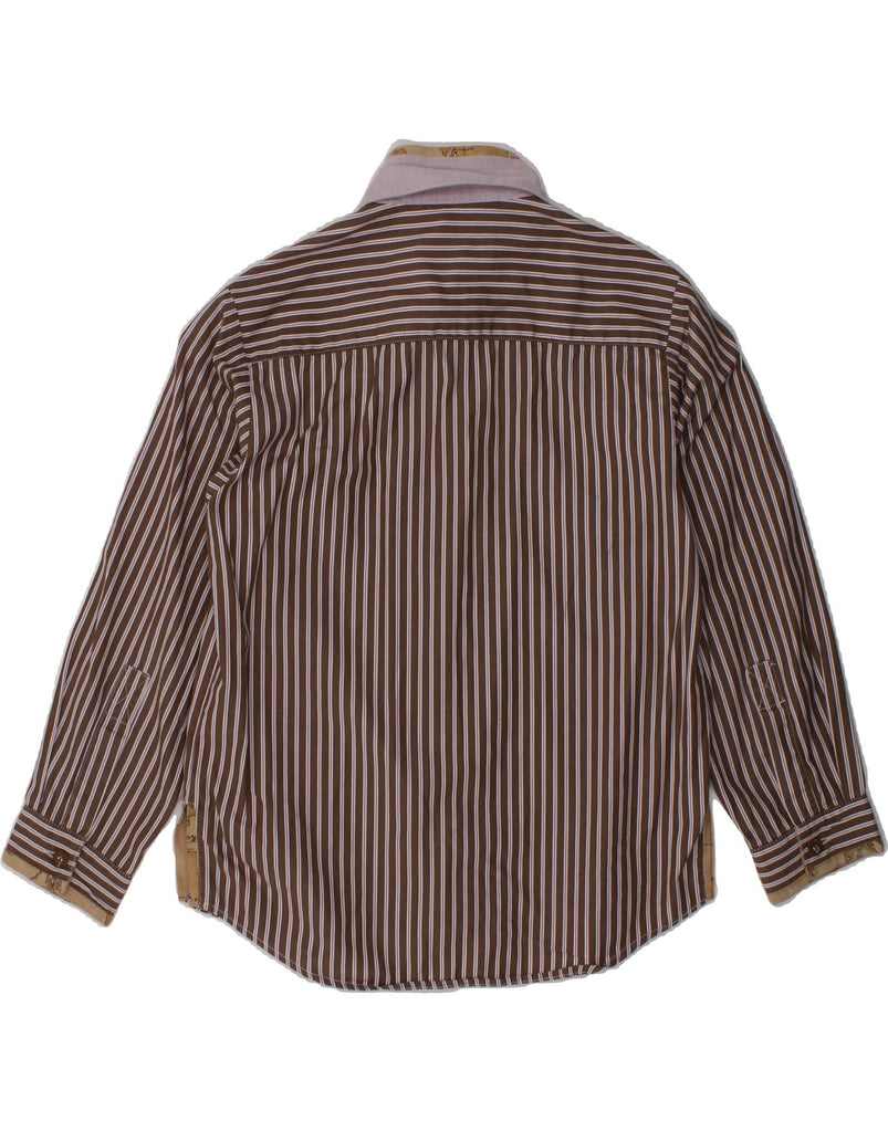 ALVIERO MARTINI Boys Shirt 4-5 Years Brown Striped Cotton | Vintage ALVIERO MARTINI | Thrift | Second-Hand ALVIERO MARTINI | Used Clothing | Messina Hembry 