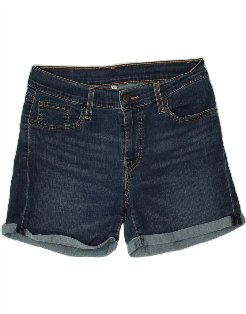LEVI'S Womens Denim Shorts W29 Medium Navy Blue Cotton | Vintage Levi's | Thrift | Second-Hand Levi's | Used Clothing | Messina Hembry 