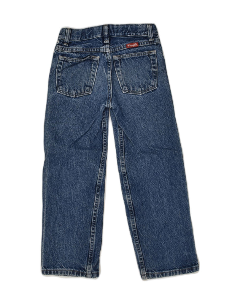 WRANGLER Boys Slim Straight Jeans 6-7 Years W22 L21  Blue Cotton | Vintage Wrangler | Thrift | Second-Hand Wrangler | Used Clothing | Messina Hembry 