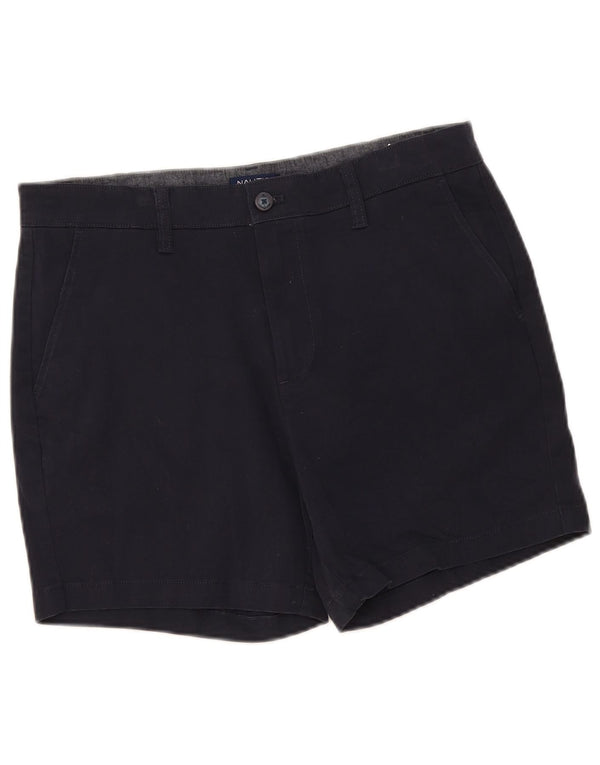 Nautica Mens Classic Fit Chino Shorts W32 Medium Navy Blue Cotton