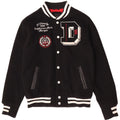 DC Mens Graphic Varsity Jacket UK 36 Small Black Wool