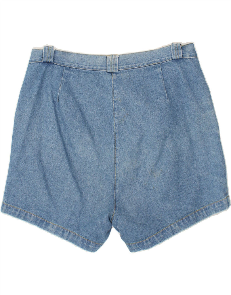 VINTAGE Womens High Waist Denim Shorts XL W34  Blue Cotton Vintage Vintage and Second-Hand Vintage from Messina Hembry 