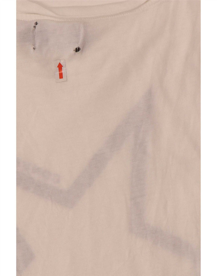 Converse Womens Graphic T-Shirt Top UK 14 Large White Cotton