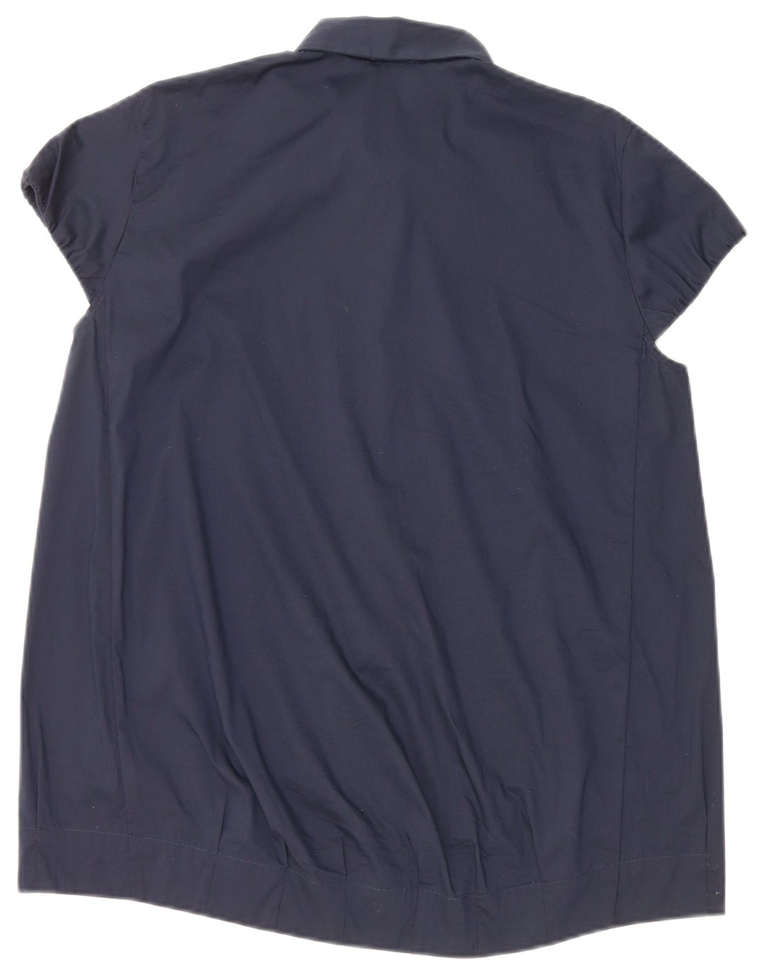 Henry s Womens Short Sleeve Shirt Blouse IT 44 Medium Navy Blue
