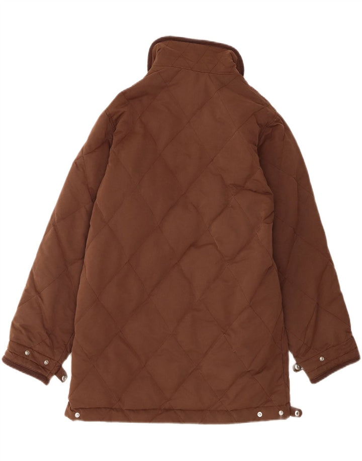CHAMPION Womens Quilted Jacket UK 10 Small Brown Nylon Vintage Champion and Second-Hand Champion from Messina Hembry 