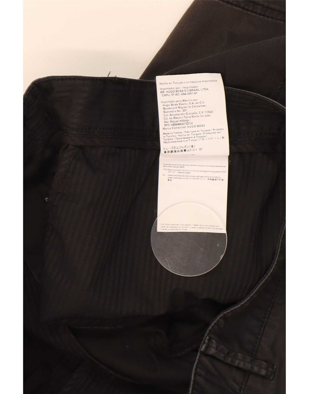 Hugo Boss Mens Chino Shorts W28 Small Black Cotton