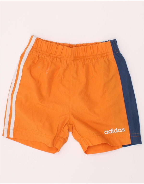 Adidas Baby Boys Graphic Sport Shorts 6-9 Months Orange Colourblock
