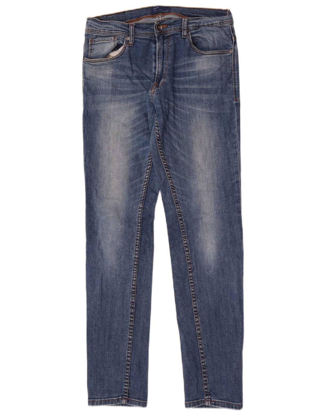 Zara Mens Slim Jeans EU 40 Medium W31 L32 Blue Cotton