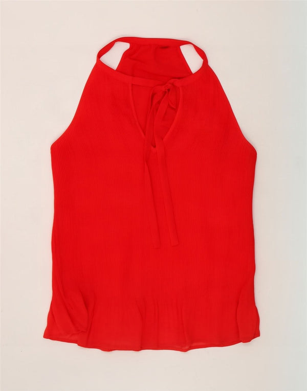Zara Womens Halter Top UK 12 Medium Red
