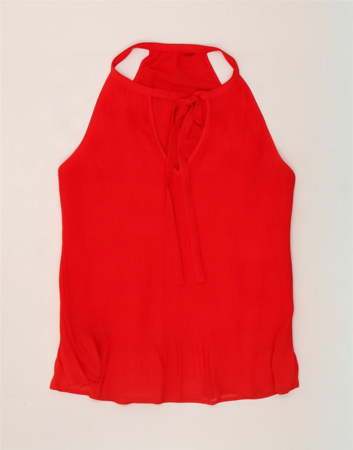 Zara Womens Halter Top UK 12 Medium Red