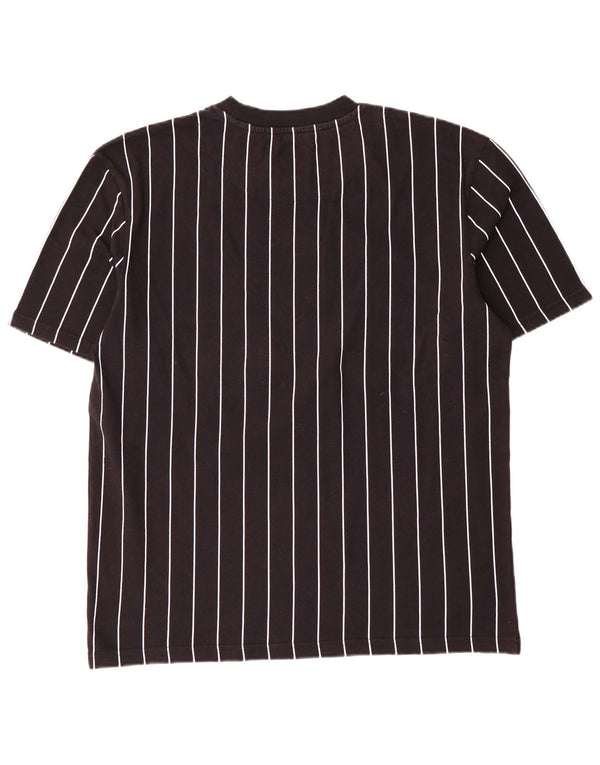 Karl Kani Mens T-Shirt Top Small Black Striped Cotton
