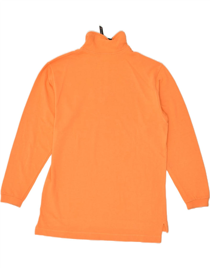 CHAMPION Mens Zip Neck Sweatshirt Jumper Small Orange Cotton | Vintage Champion | Thrift | Second-Hand Champion | Used Clothing | Messina Hembry 