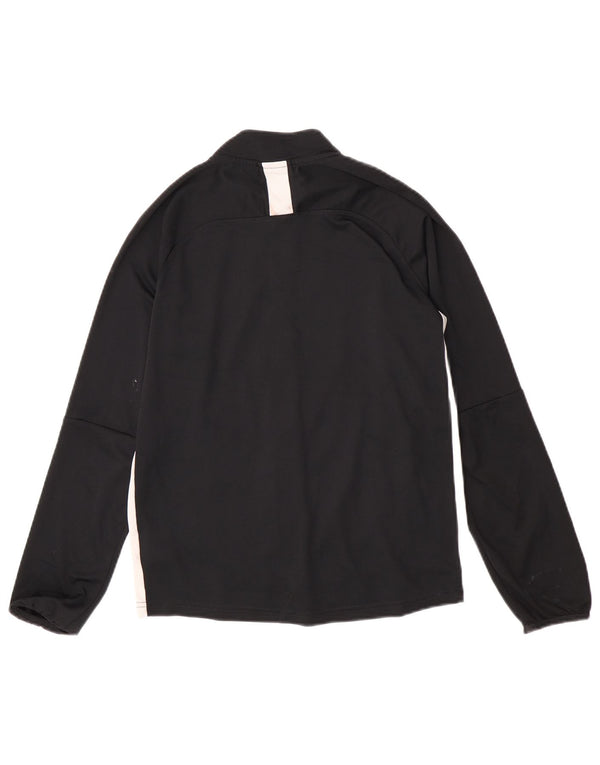 Nike Boys Tracksuit Top Jacket 13-14 Years XL Black Colourblock Polyester