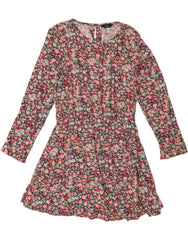 JOULES Girls Long Sleeve A-Line Dress 11-12 Years Multicoloured Floral