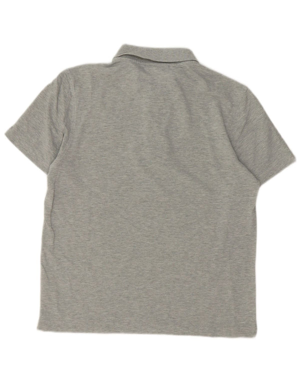 Lacoste Mens Polo Shirt Size 4 Medium Grey Flecked Cotton