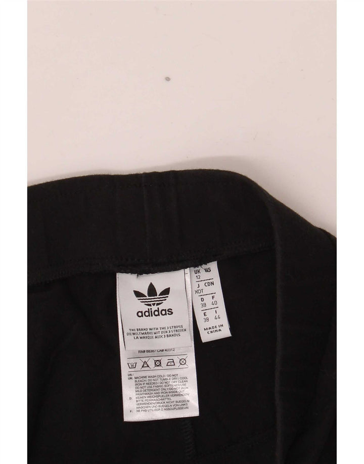 Adidas Womens Graphic Leggings UK 12 Medium Black Cotton