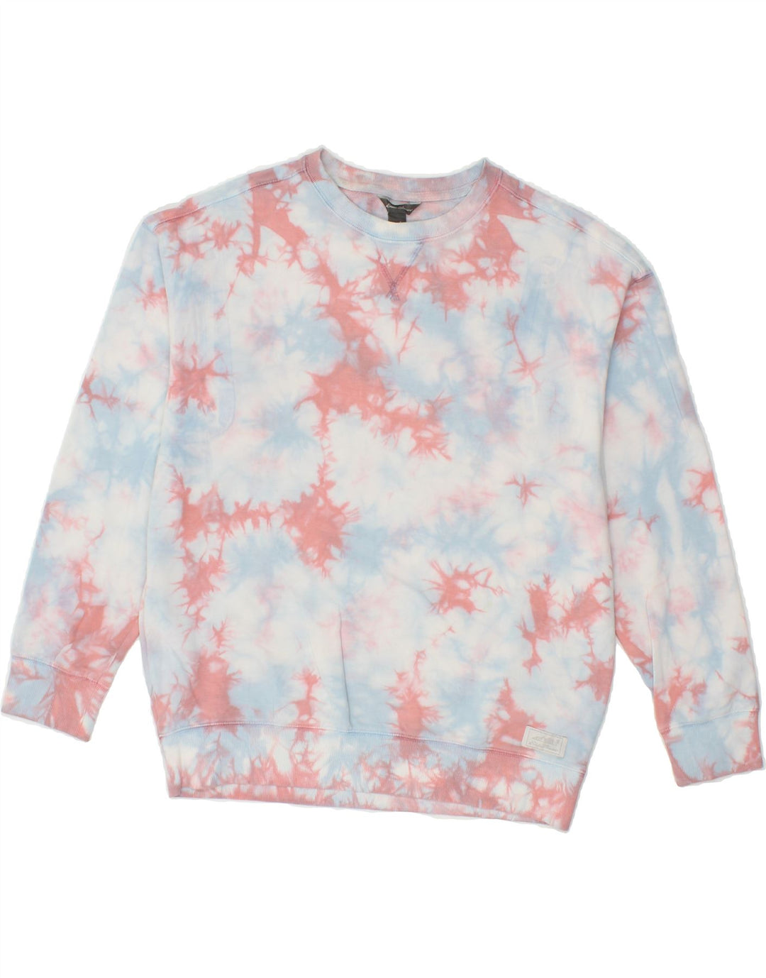 EDDIE BAUER Womens Sweatshirt Jumper UK 10 Small Blue Tie Dye Cotton Vintage Eddie Bauer and Second-Hand Eddie Bauer from Messina Hembry 