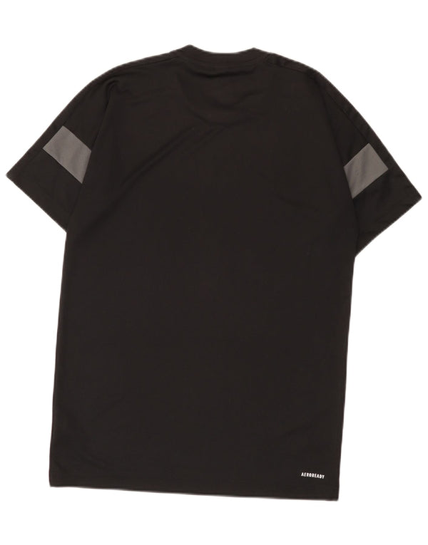 Adidas Mens Aeroready T-Shirt Top Small Black Colourblock Polyester