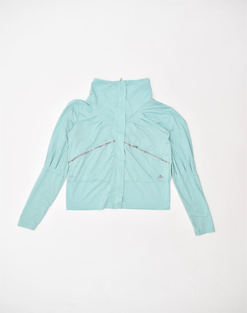 ADIDAS Womens Clima-fit Tracksuit Top Jacket UK 14 Medium Turquoise | Vintage | Thrift | Second-Hand | Used Clothing | Messina Hembry 