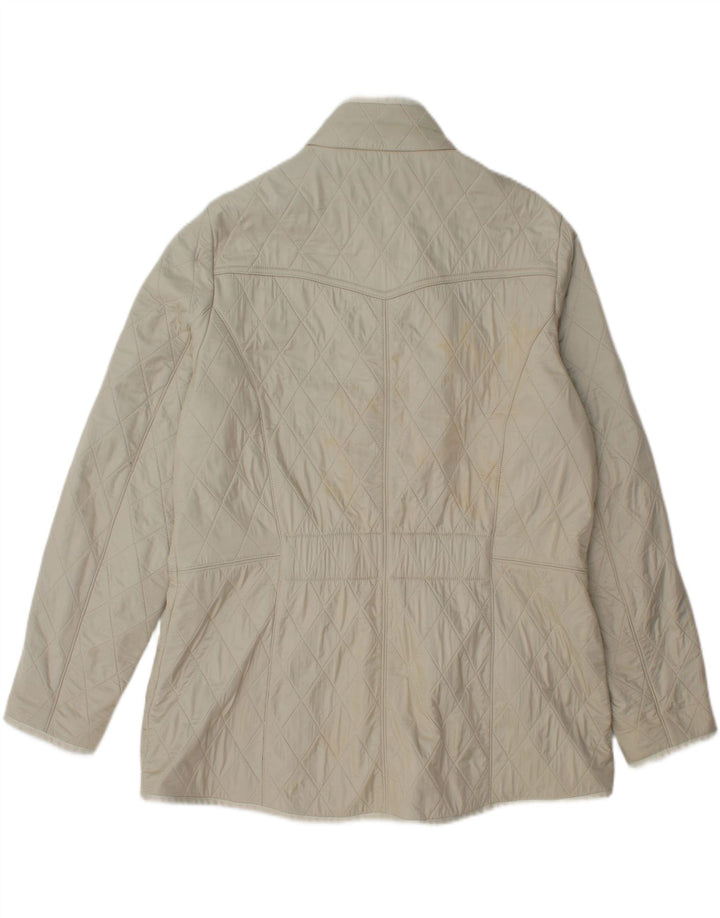 BARBOUR Womens Quilted Jacket UK 18 XL Beige Vintage Barbour and Second-Hand Barbour from Messina Hembry 