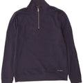 Ted Baker Mens Zip Neck Sweatshirt Jumper Size 3 Medium Navy Blue Cotton