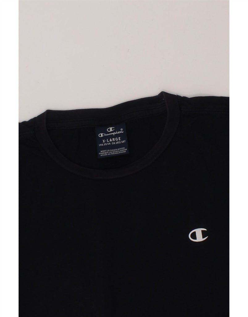 CHAMPION Boys Graphic T-Shirt Top 13-14 Years XL  Black Cotton Vintage Champion and Second-Hand Champion from Messina Hembry 