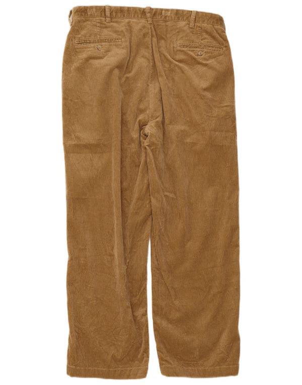 Polo Ralph Lauren Mens Pegged Corduroy Trousers W36 L28 Beige Cotton