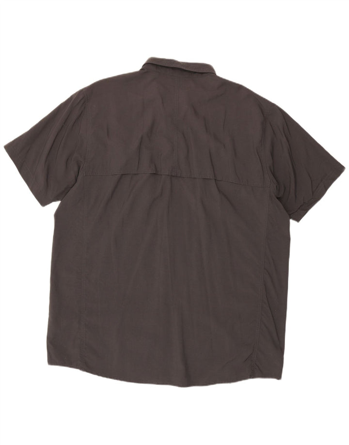The North Face Mens Short Sleeve Shirt 2XL Grey Nylon