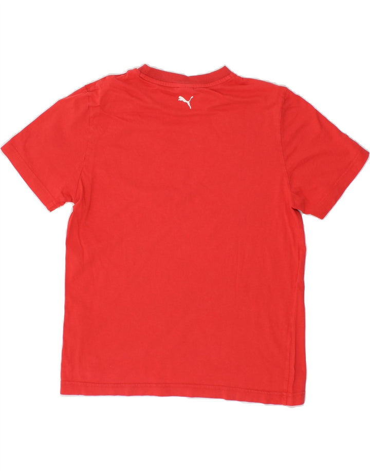 PUMA Boys Graphic T-Shirt Top 13-14 Years XL Red Vintage Puma and Second-Hand Puma from Messina Hembry 