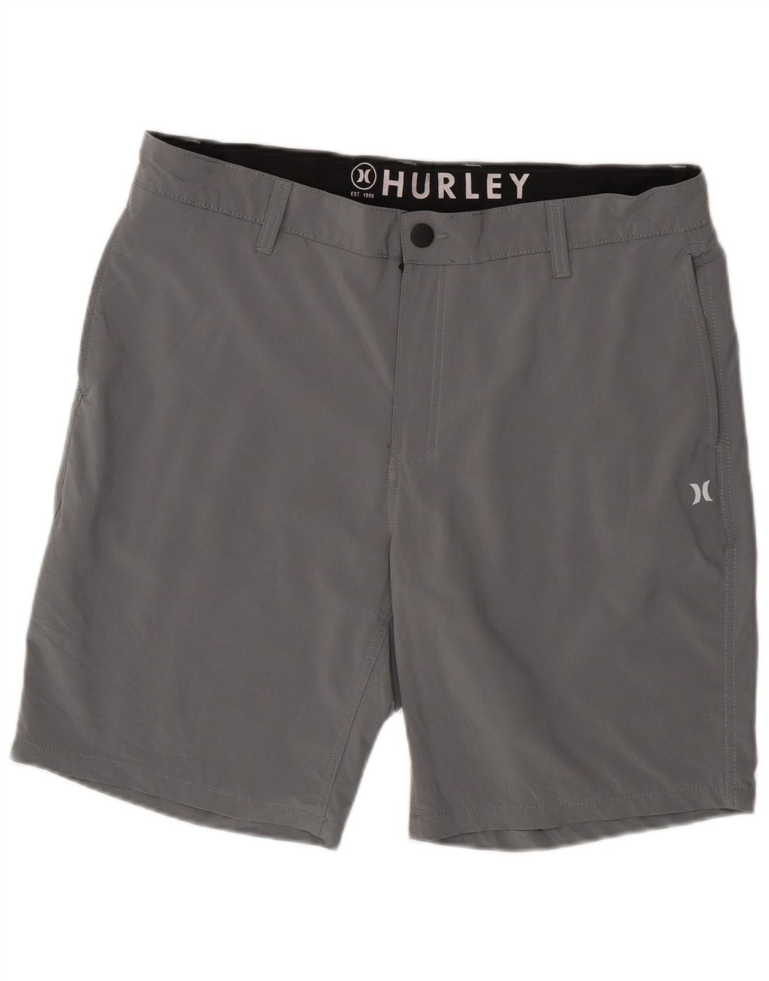Hurley Mens Chino Shorts W36 Large Grey Polyester