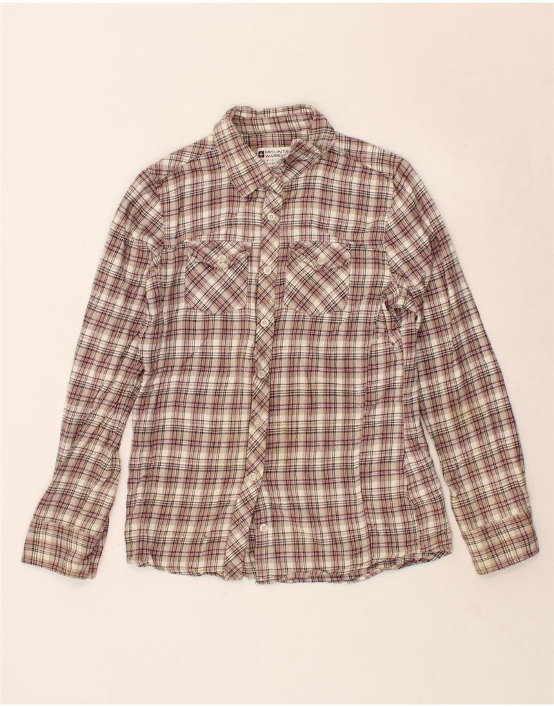 MOUNTAIN WAREHOUSE Womens Flannel Shirt UK 10 Small Pink Check Cotton Vintage Mountain Warehouse and Second-Hand Mountain Warehouse from Messina Hembry 
