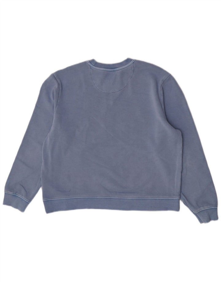 Crew Clothing Womens Oversized Sweatshirt Jumper UK 10 Small Blue Cotton