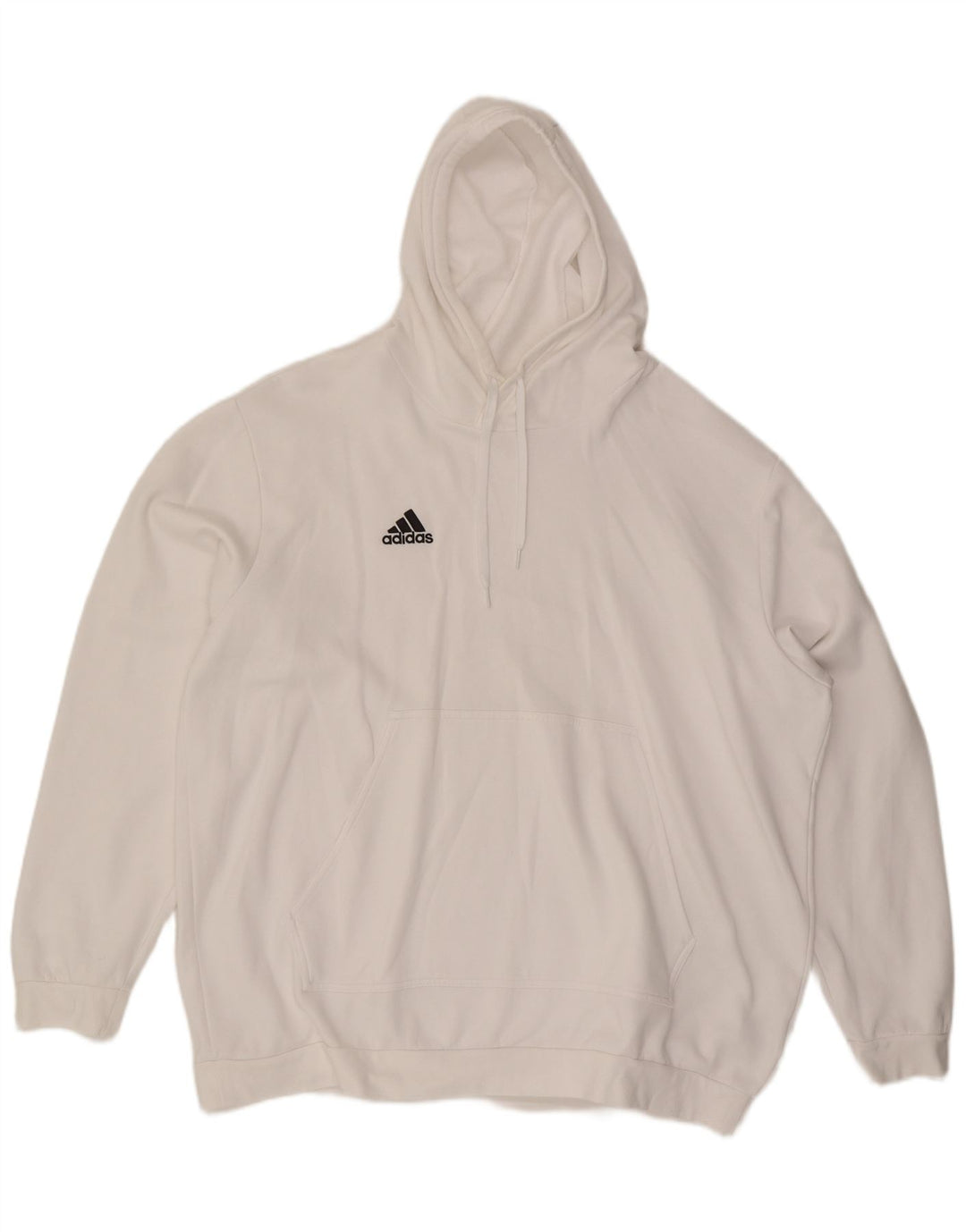 Adidas Mens Hoodie Jumper 2XL White Cotton