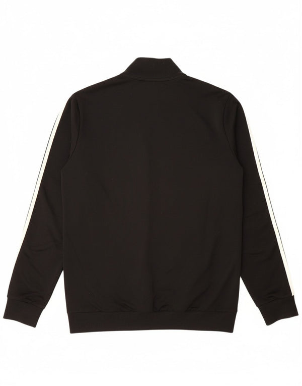 ADIDAS Boys Aeroready Tracksuit Top Jacket 15-16 Years Black Colourblock